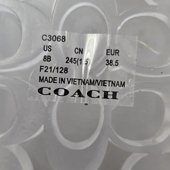 Coach Ulyssa Rubber Slide Clear Size 8 Coastal Nautical Vaca Casual Streetwear - Picture 15 of 15